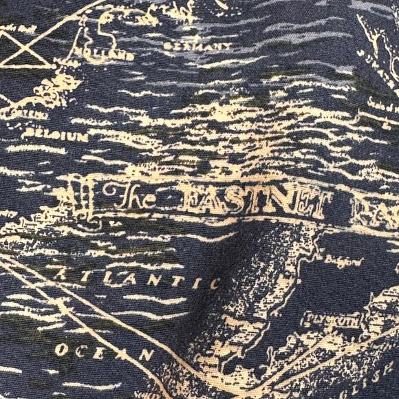 Natural Issue Shirt Mens Large Blue Nautical Print Wrinkle Free Button Front - Picture 4 of 8